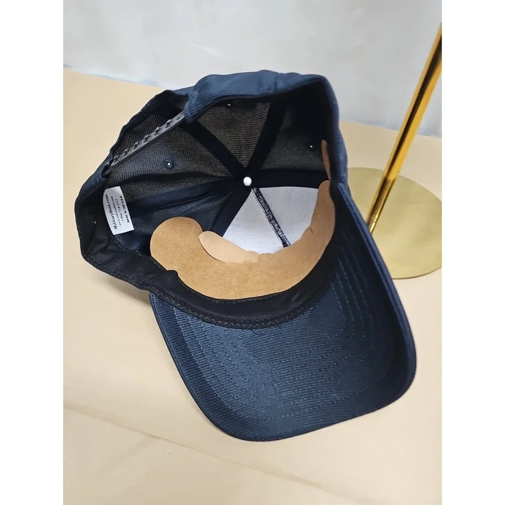 USS Normandy CG60 Navy‎ Ship Hat Blue Snapback Baseball Cap Made in USA